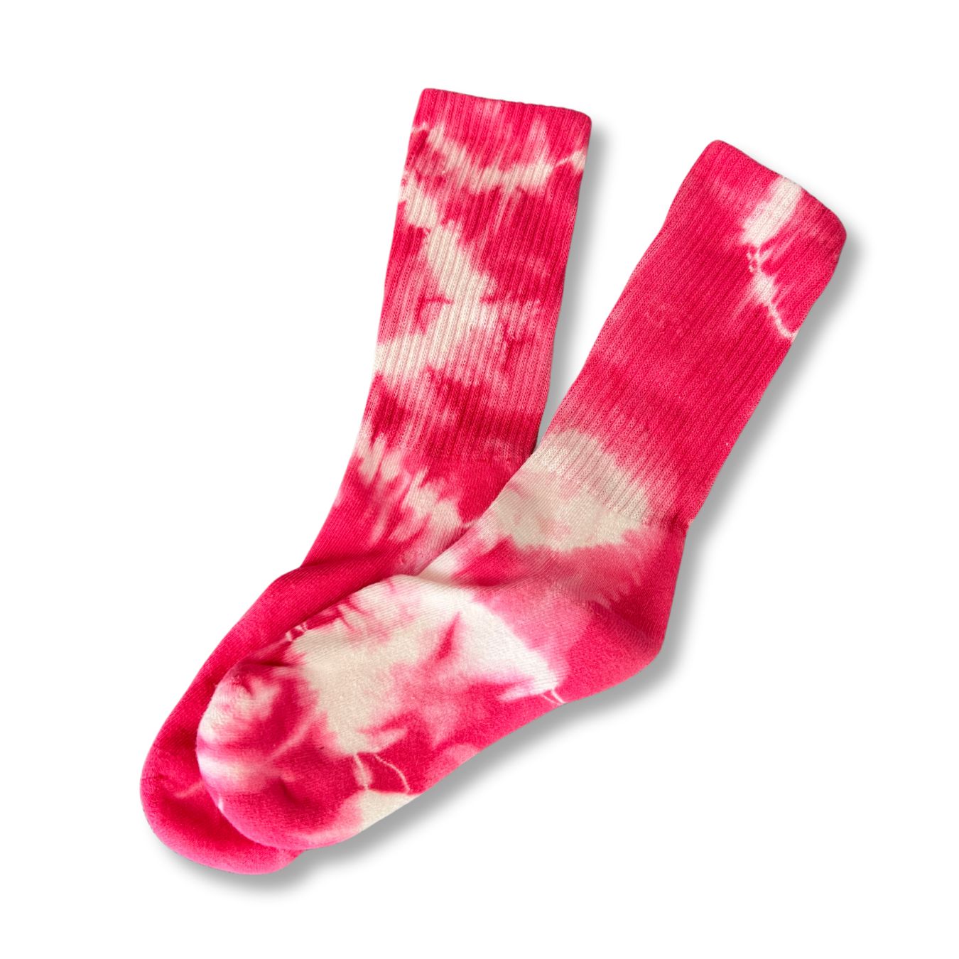 Sensory Friendly Cushion Socks in Raspberry Tie-Dye