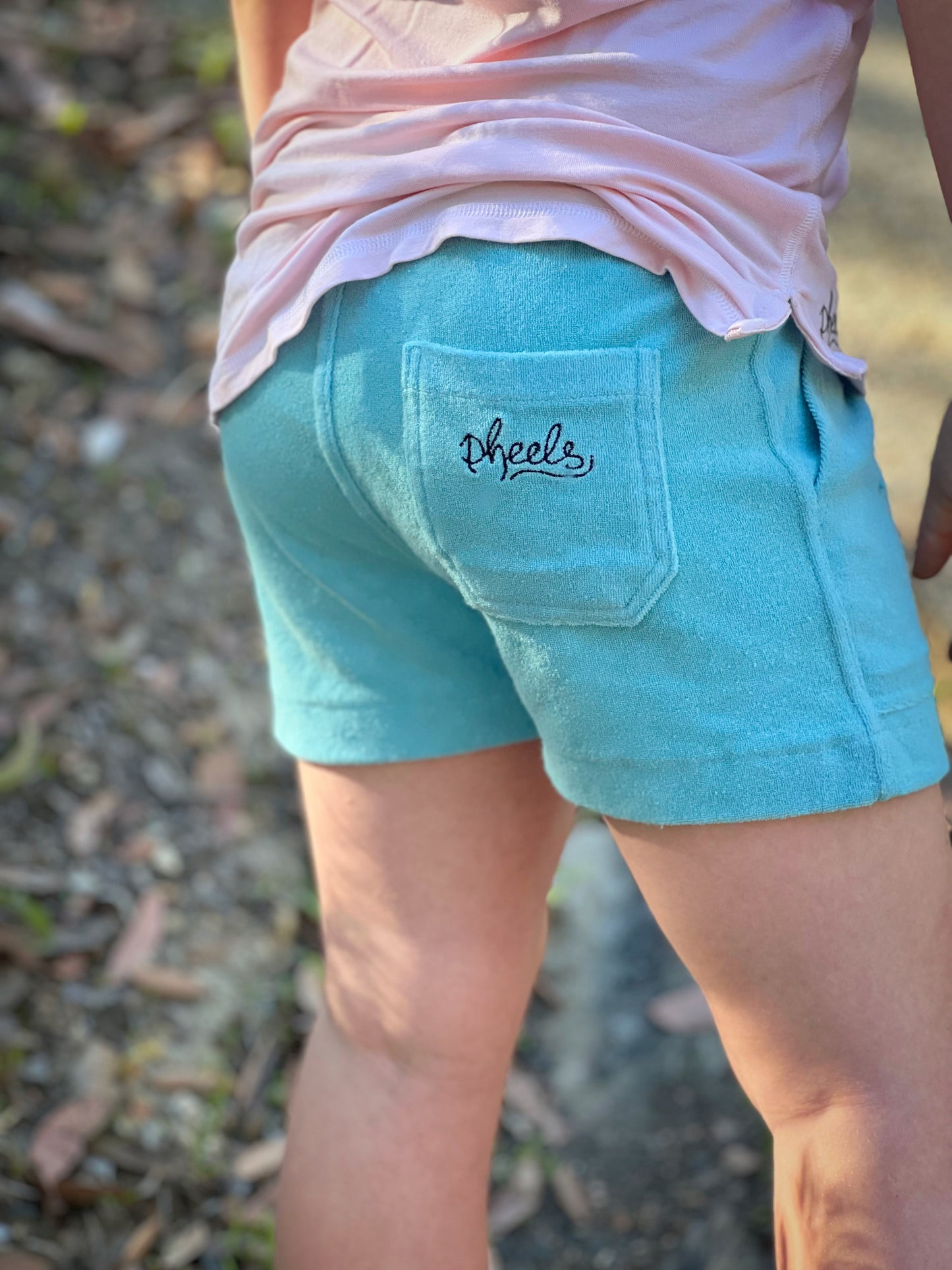 Girls French Terry Shorts in Bubblegum