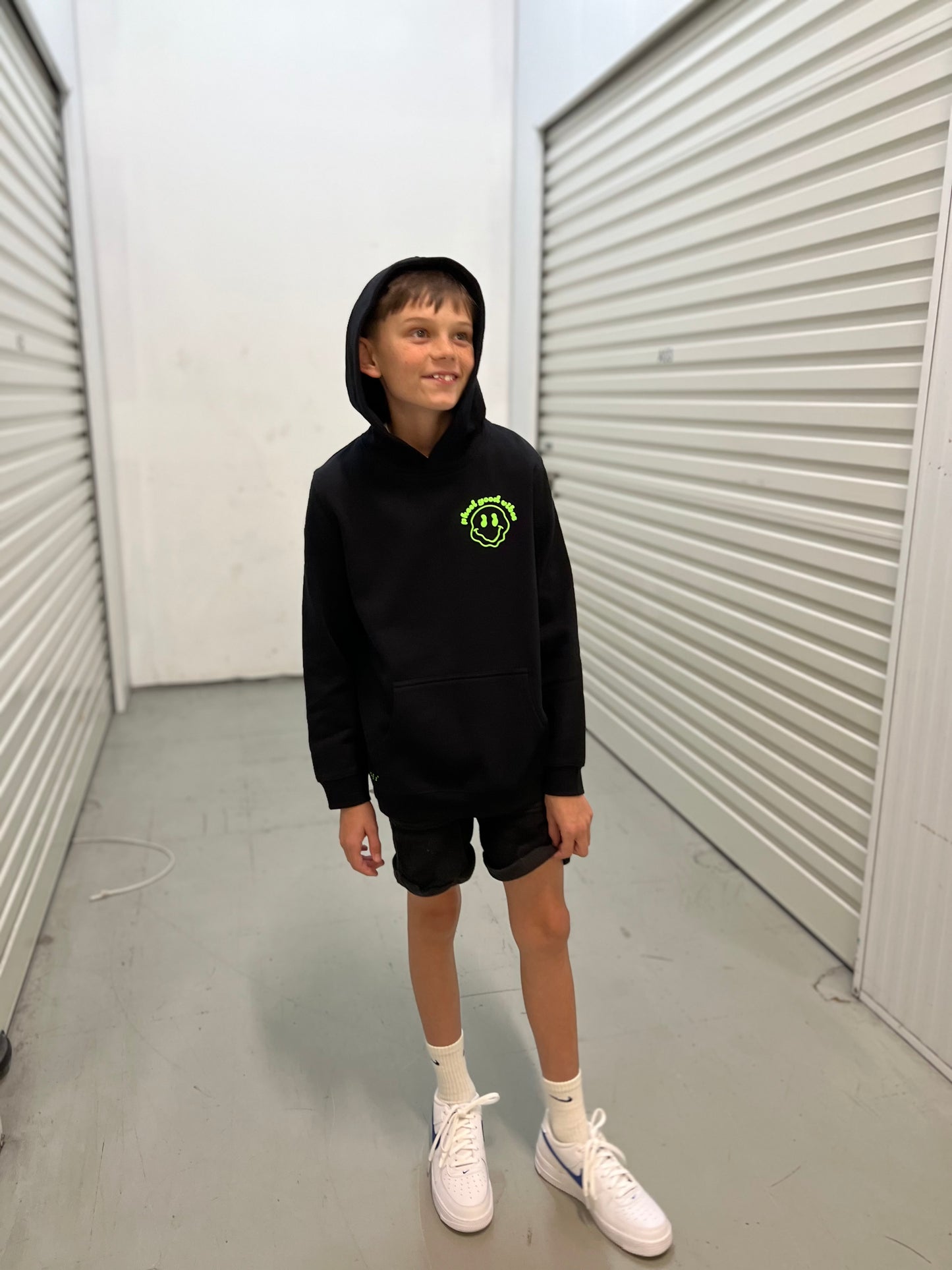 Pheel Good Vibes Hoodie in Neon Jet