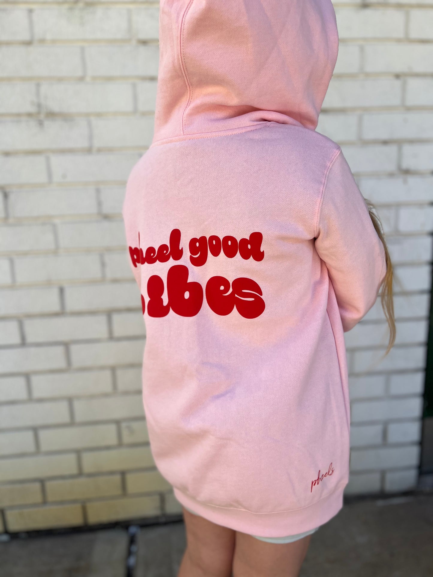 Pheel Good Vibes Hoodie in Berry