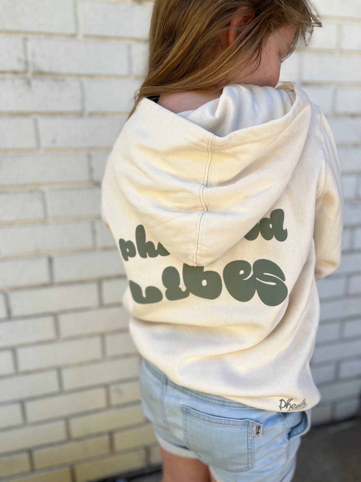 Pheel Good Vibes Hoodie in Cream