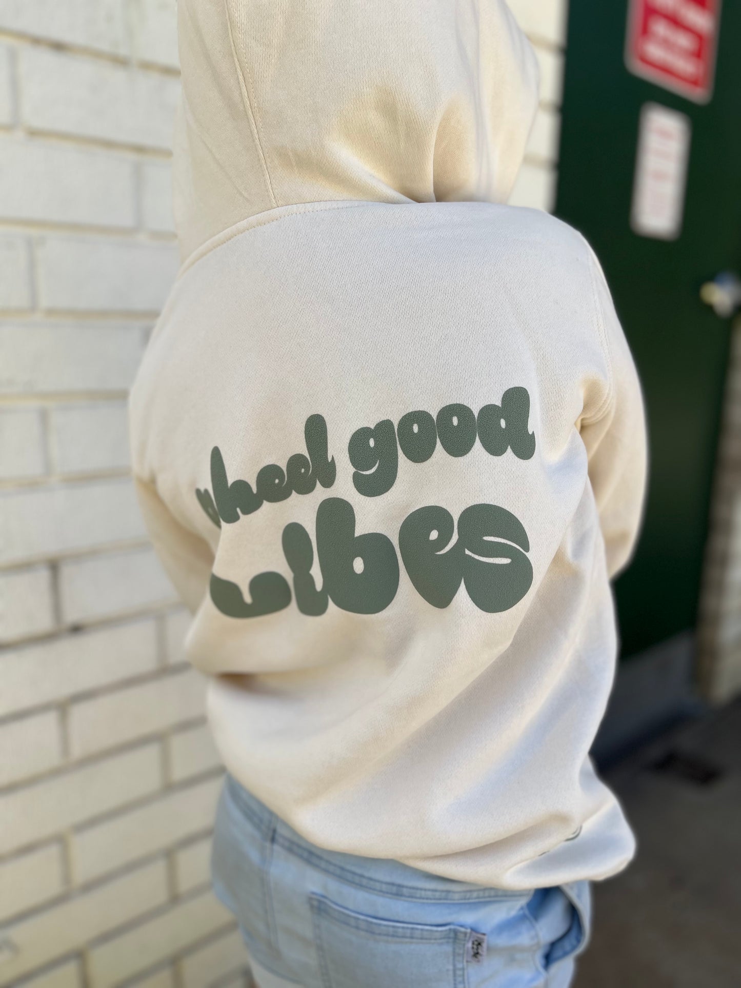 Pheel Good Vibes Hoodie in Cream