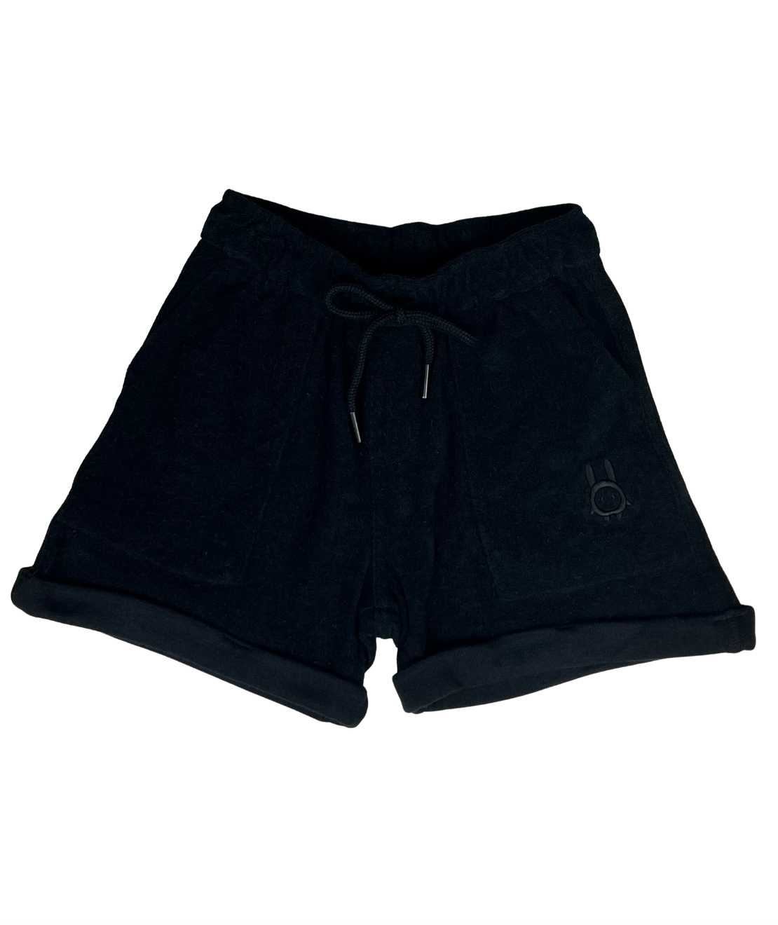 Cuffed French Terry Shorts in Liquorice