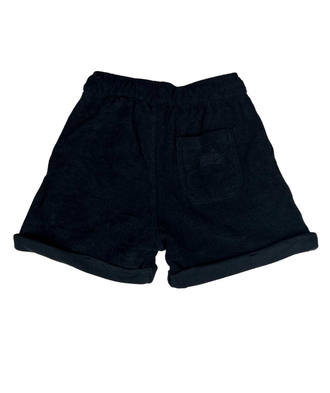 Cuffed French Terry Shorts in Liquorice