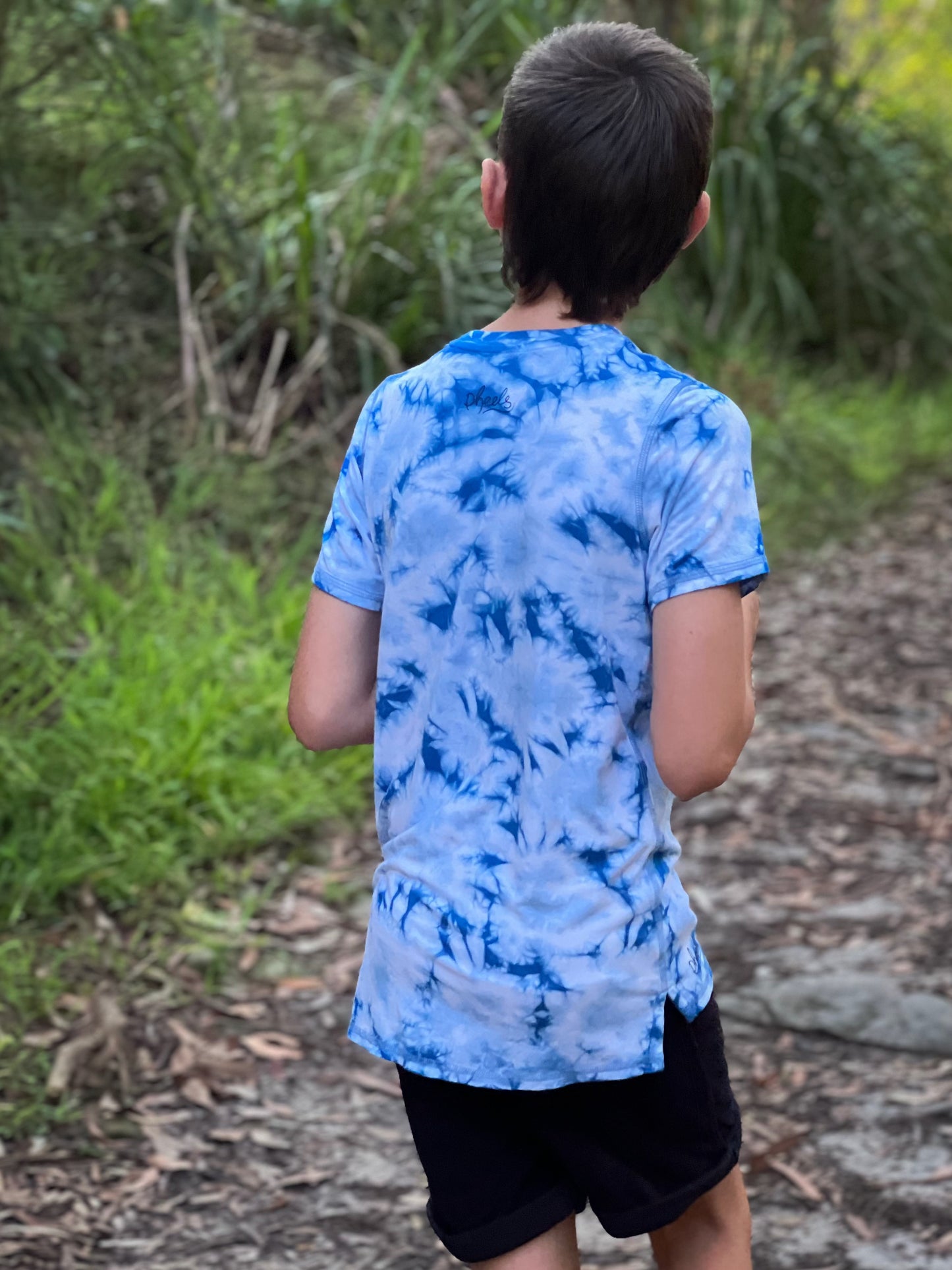 Parker Tee in Blue Tie-Dye
