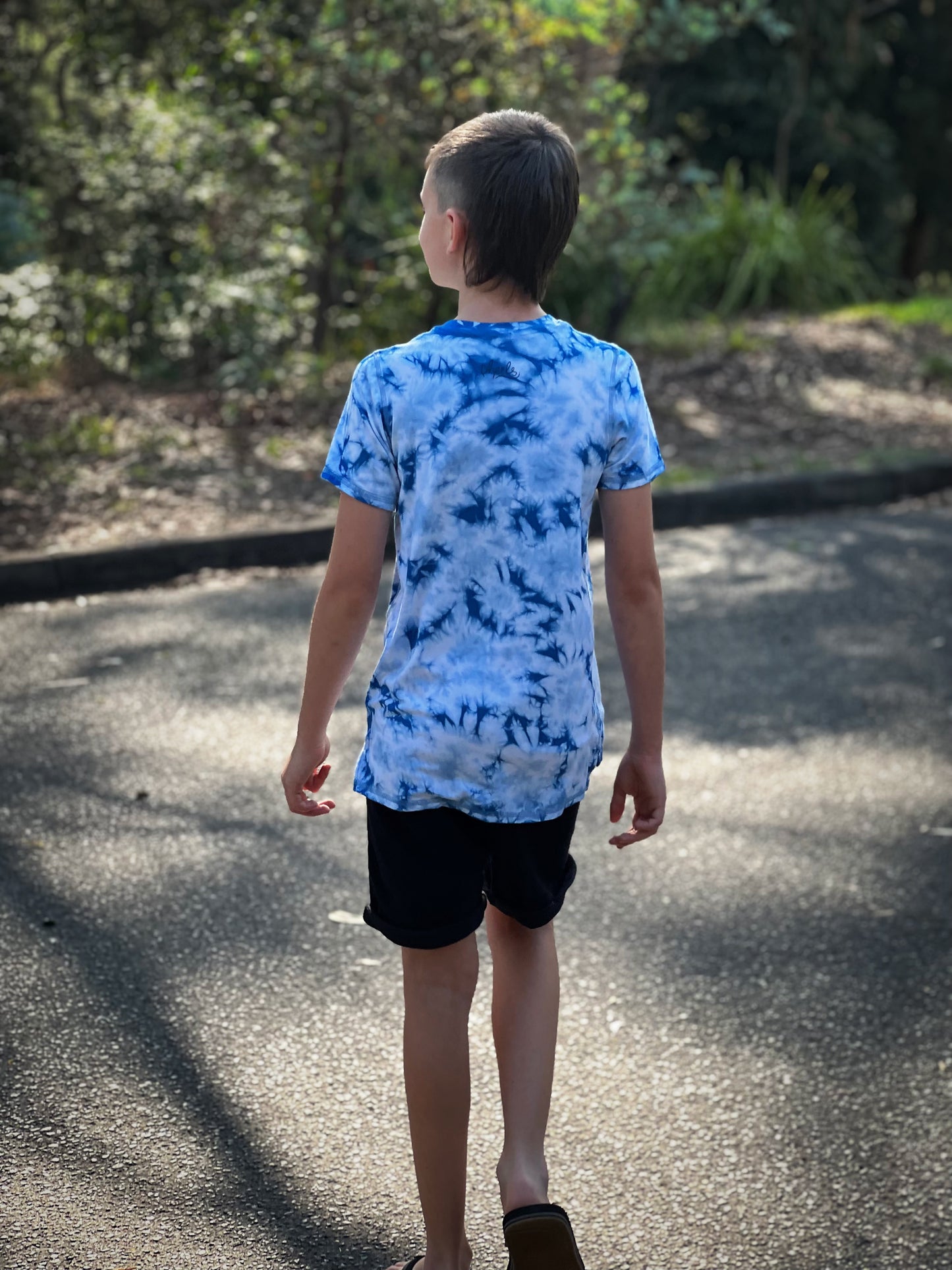 Cuffed French Terry Shorts in Liquorice