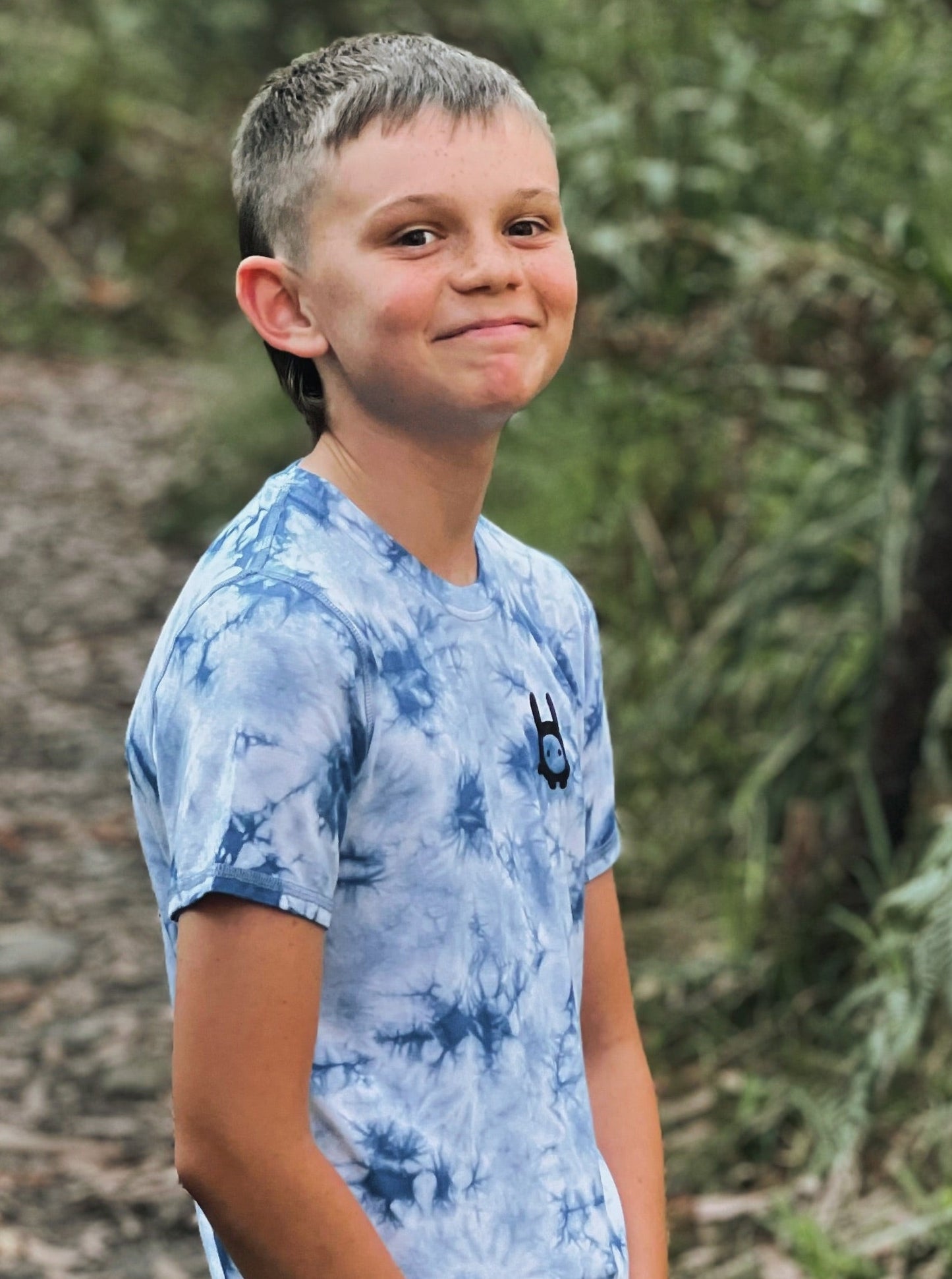 Parker Tee in Blue Tie-Dye