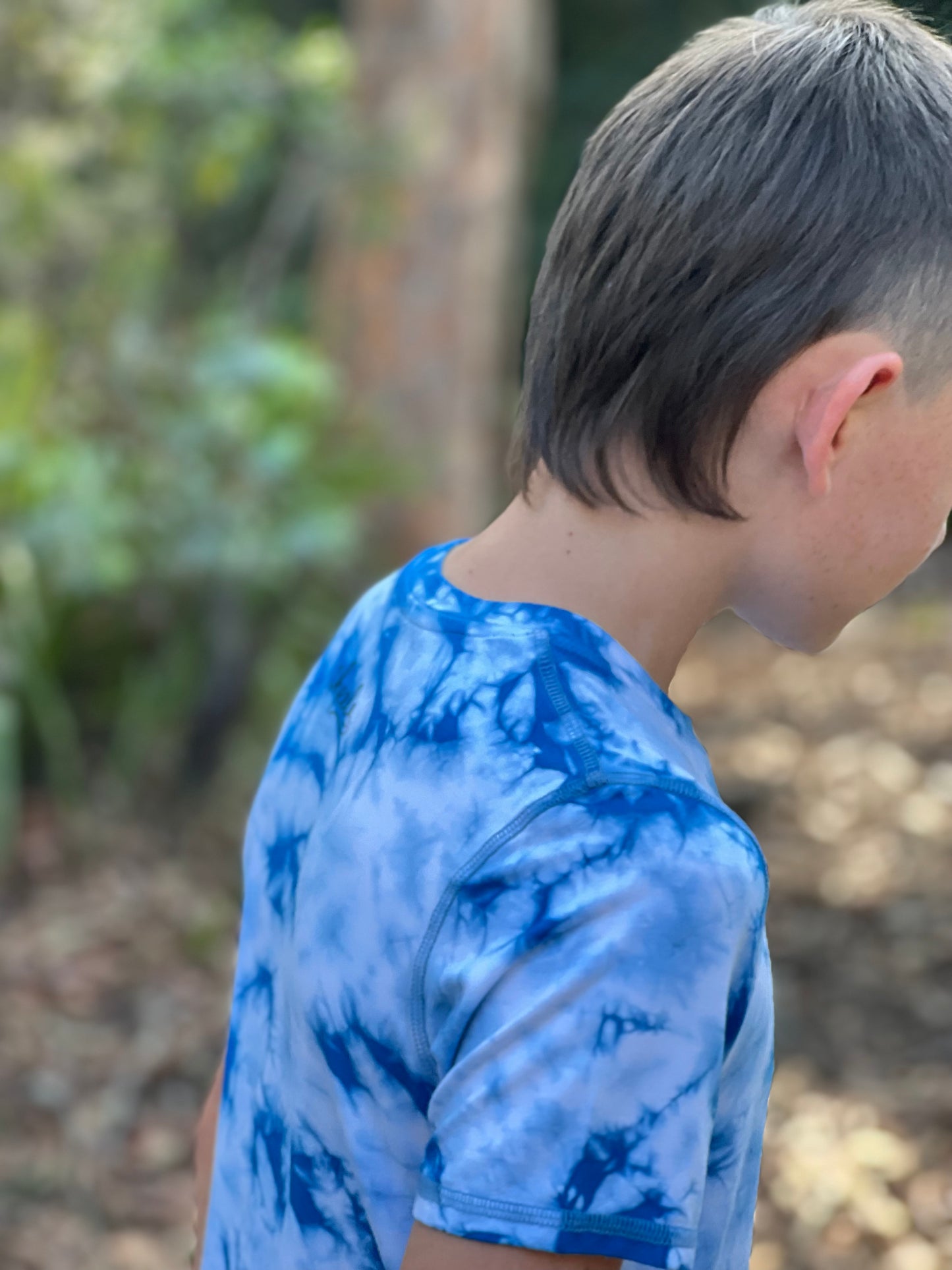 Parker Tee in Blue Tie-Dye