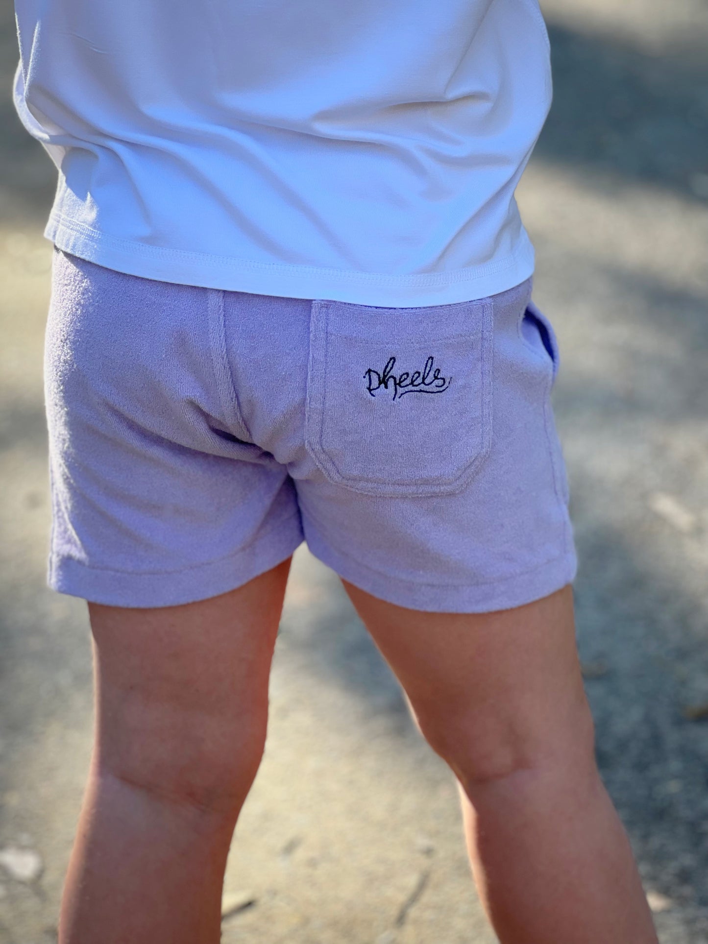 Girls French Terry Shorts in Lavender