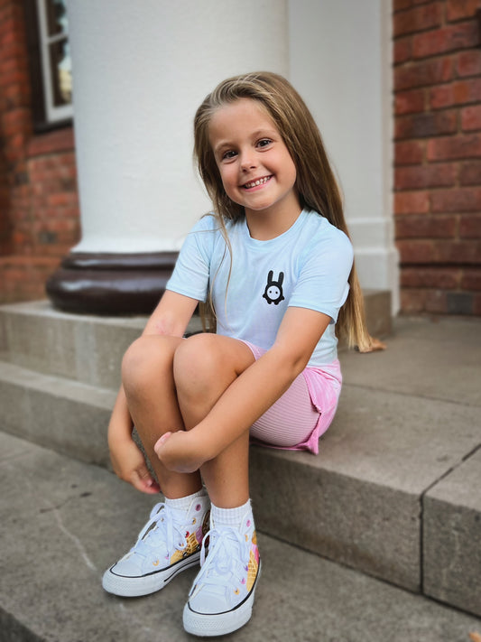 Watercolour Tee in Fairy Floss